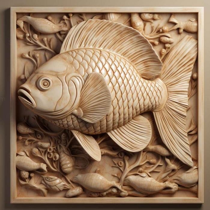 Nature and animals (st Pearl fish 3, NATURE_2715) 3D models for cnc